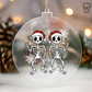 Santa Skellies White- Ornament Decal