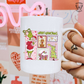 Pink Merry Christmas Stamps -  cup decal