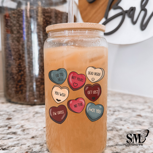 Candy hearts-uv cup decal