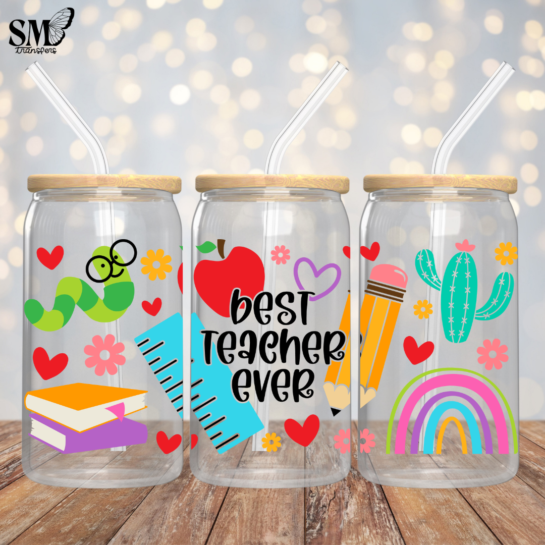 Best Teacher Ever Worm- Full Wrap