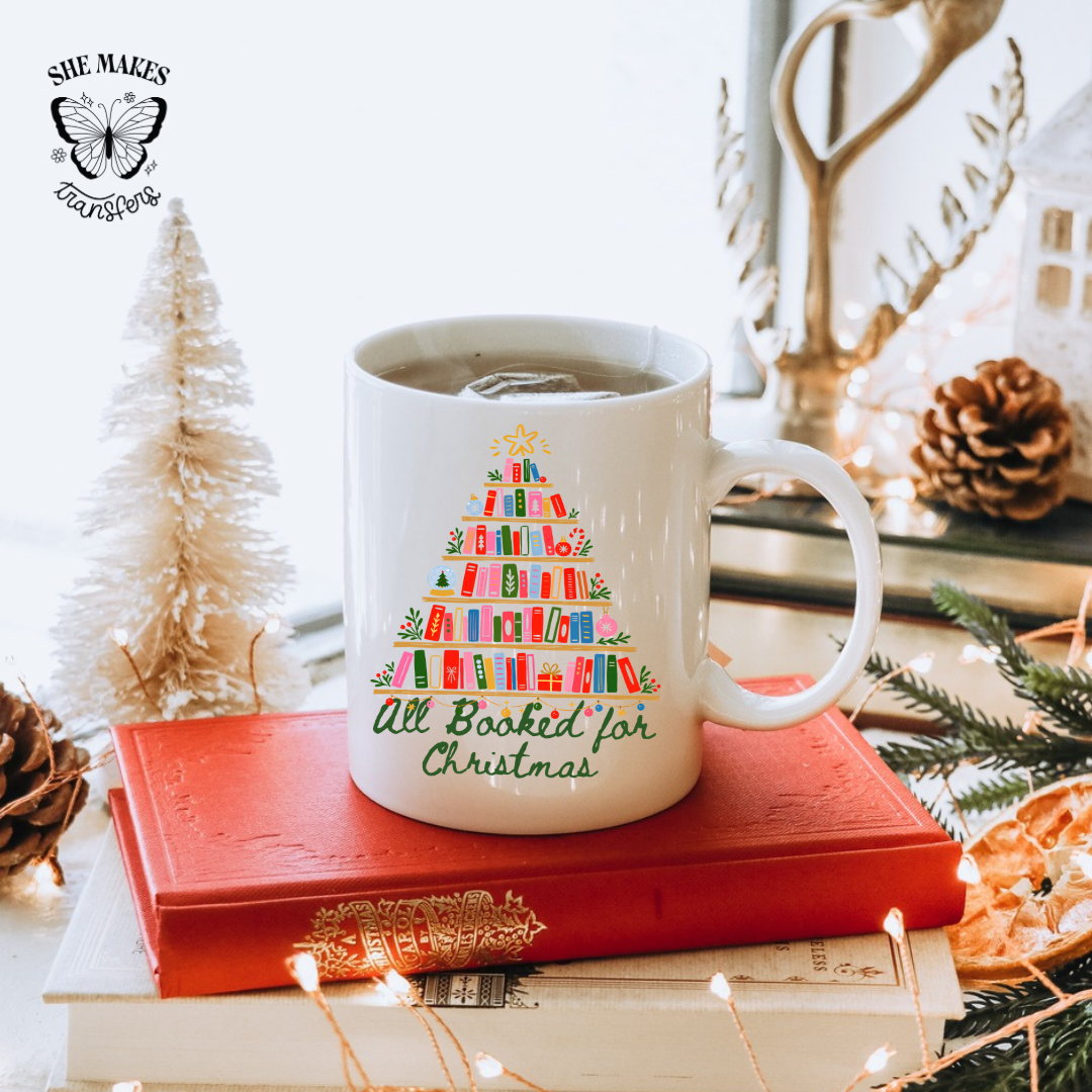 Christmas Tree Books - Cup Decal