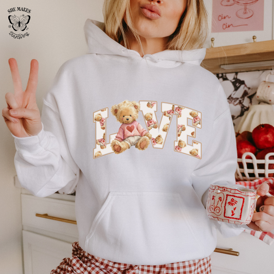 Pink Teddy Bear Love