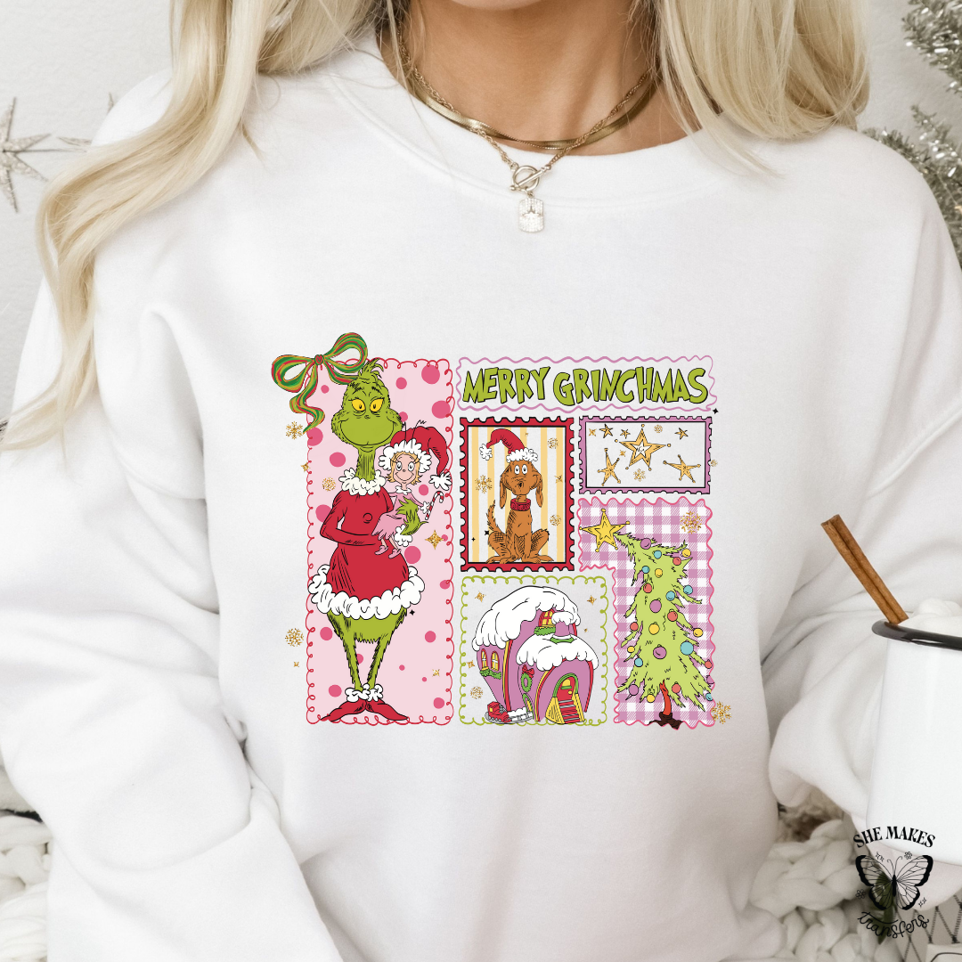 Pink Merry Christmas Stamps