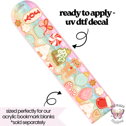 Festive Cookies - bookmark uv dtf
