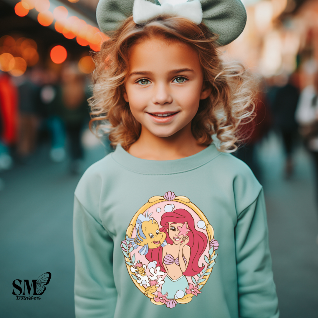 Red Haired Princess & Sea Friends Mirror