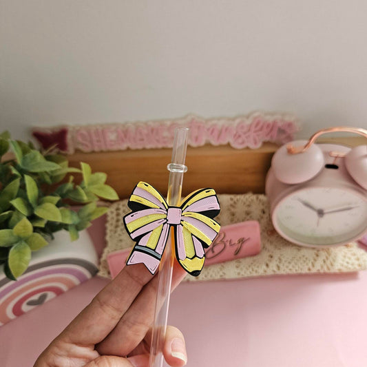 Pencil Coquette - 3D Straw Topper