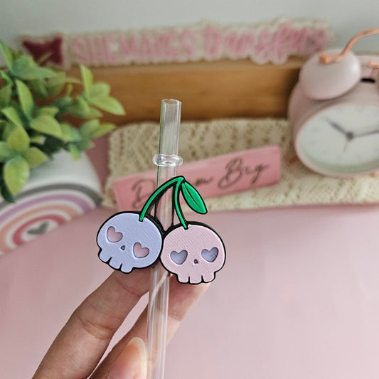 Skelly Cheeries - 3D Straw Topper