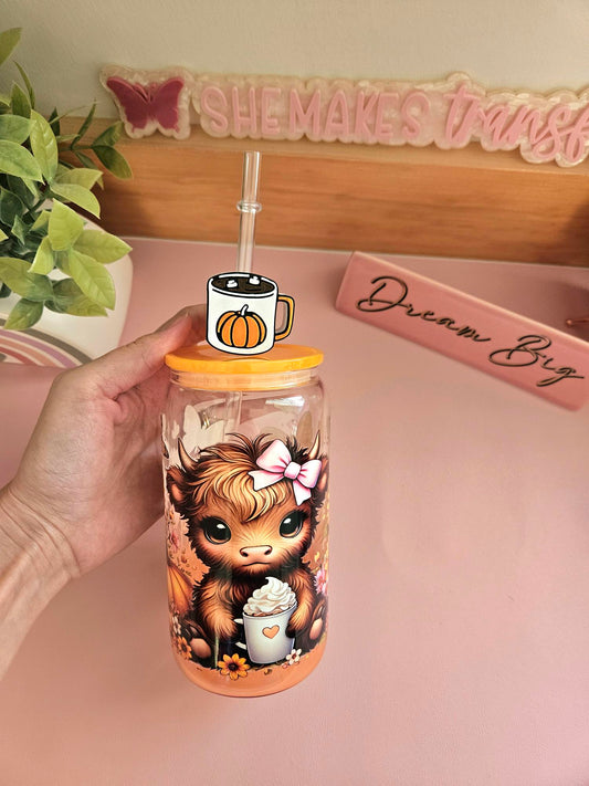 Pumpkin Latte - 3D Straw Topper