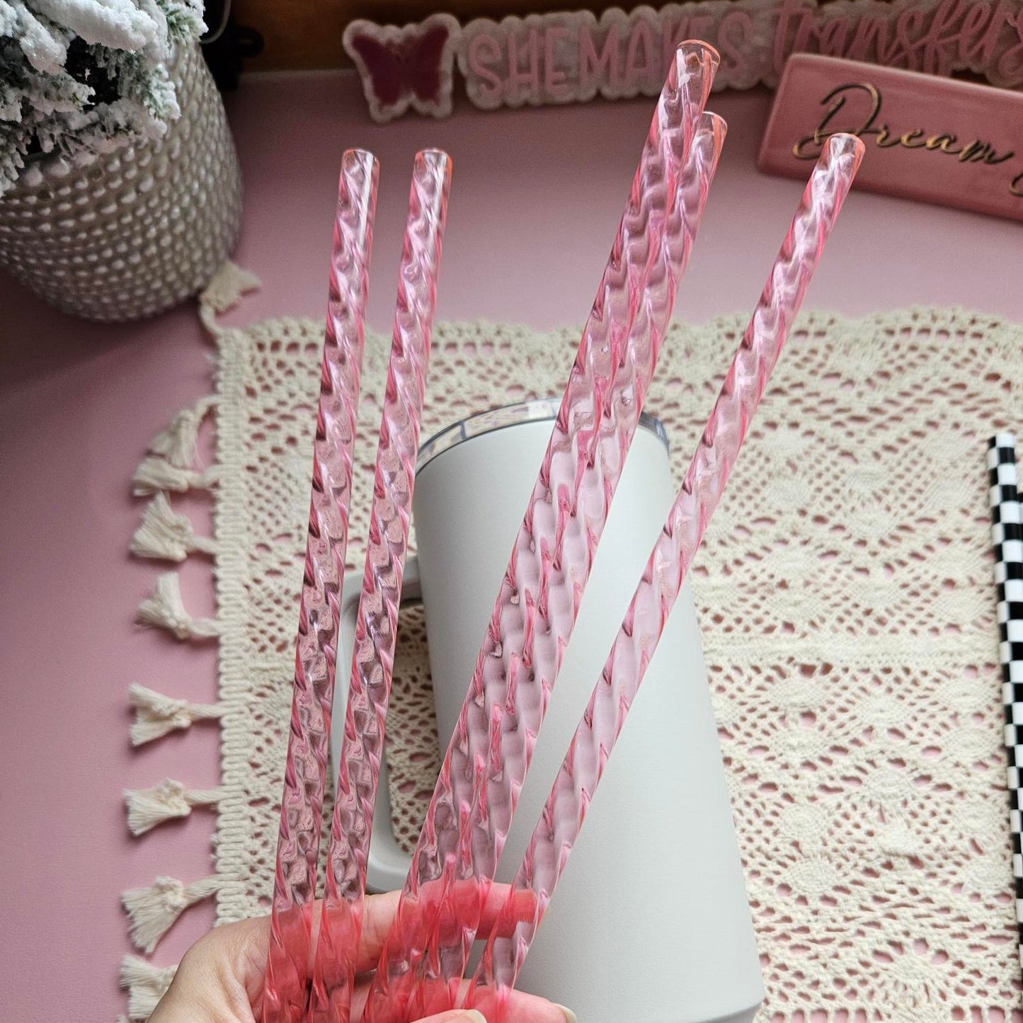 Faux Glass Look Straw