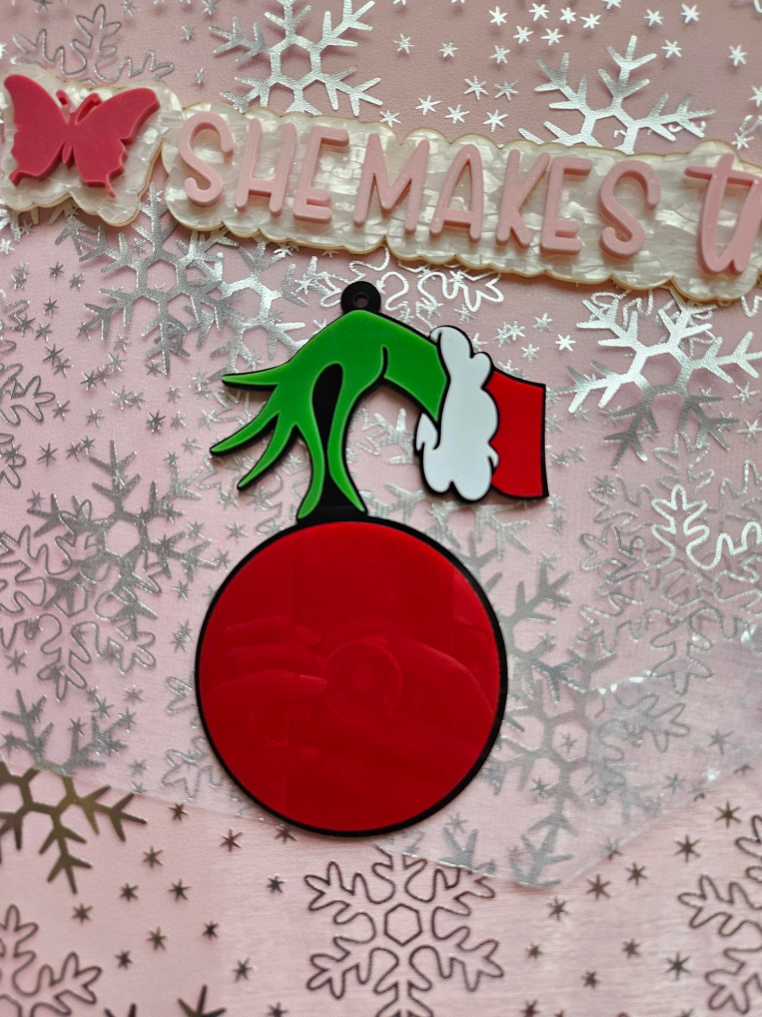 Green Hand Ornament Blank