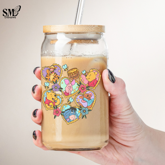Hearts, Hunny, Bear and Friends   - Cup Decal