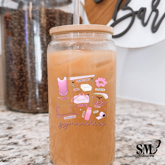 pink gymnastics things - uv cup decal