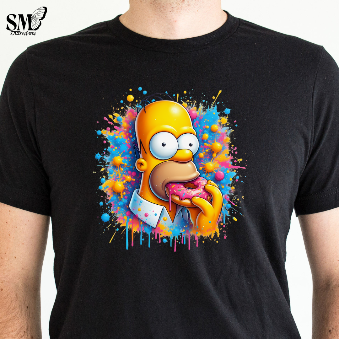 Yellow guy eating donut
