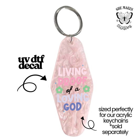 Loving God - keychain uv dtf
