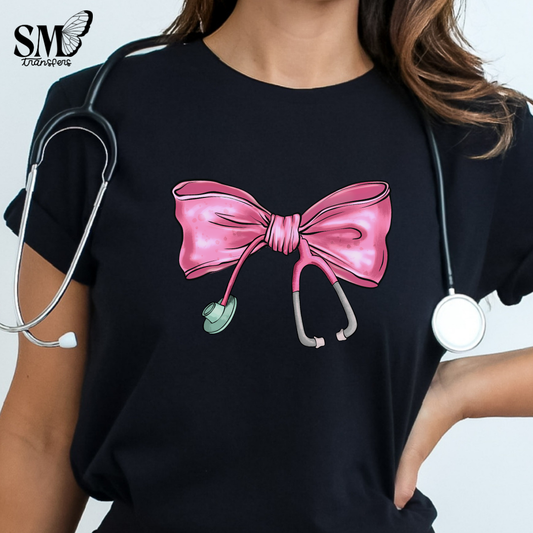 pink Nurse Bow