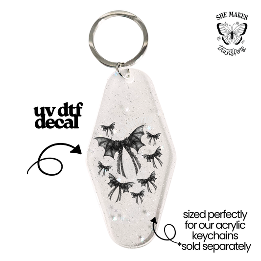 Bats Crazy Coquette - keychain uv dtf