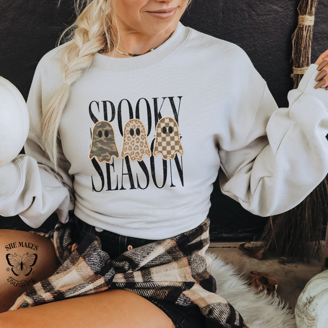 Spooky Season with Patterned Ghosts