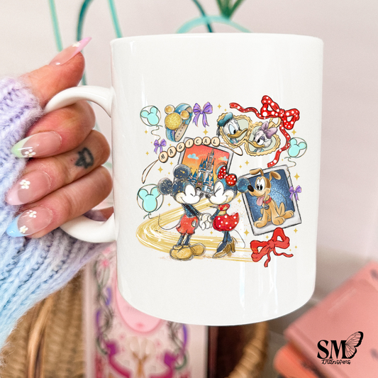 Magical Mouse Ears & Girl Mouse Love- cup decal