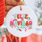 Feliz Navidad Glitter Lights - Ornament Decal