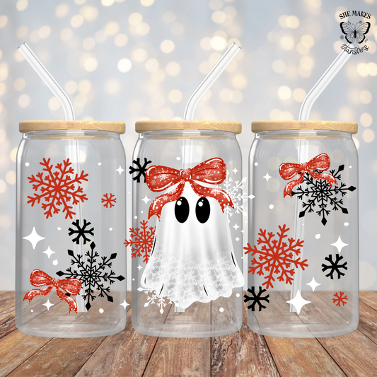 Red Bow Ghostie -  Full Wrap