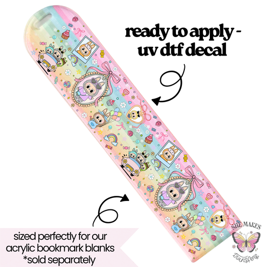 Big Smiles Bunny Ears and Treats - bookmark uv dtf