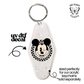 Checkered Mouse Ears - keychain uv dtf