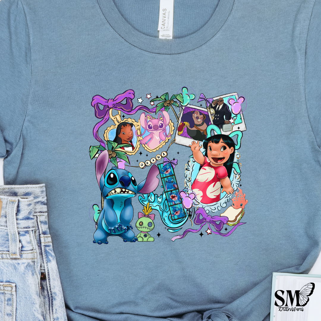 Big Eared Blue Guy Purple Bows