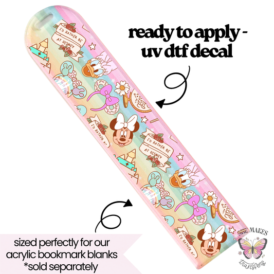Pastel Enchanted Ears - bookmark uv dtf