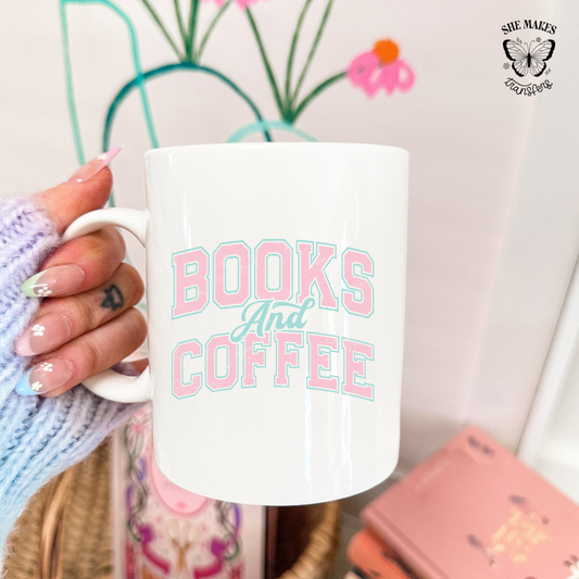 Books & Coffee - cup decal