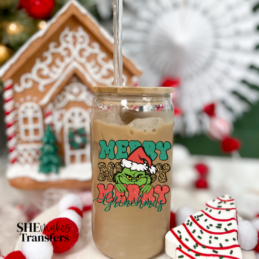 Merry grinchmas cup decal