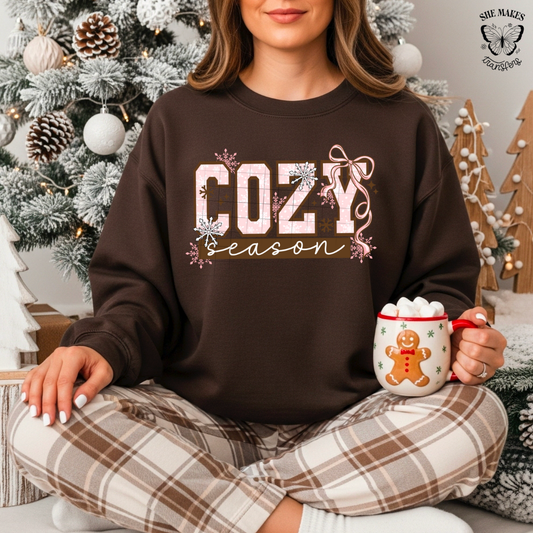 Cozy Season Pink Bow