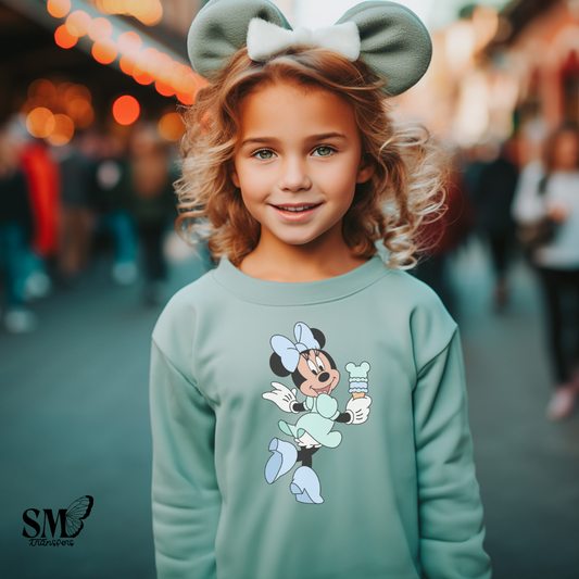 Girl Mouse Baby Blue & Green