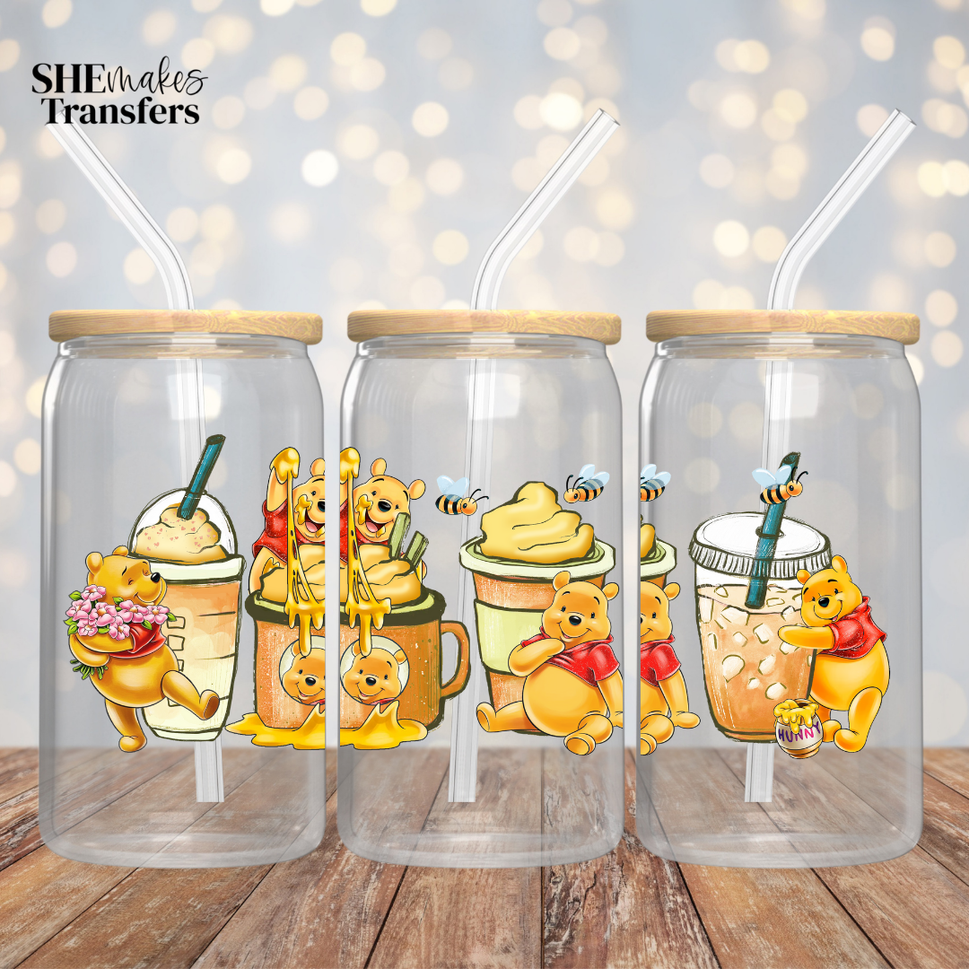 Sticky Hunny Bear Iced Coffee - Full Wrap