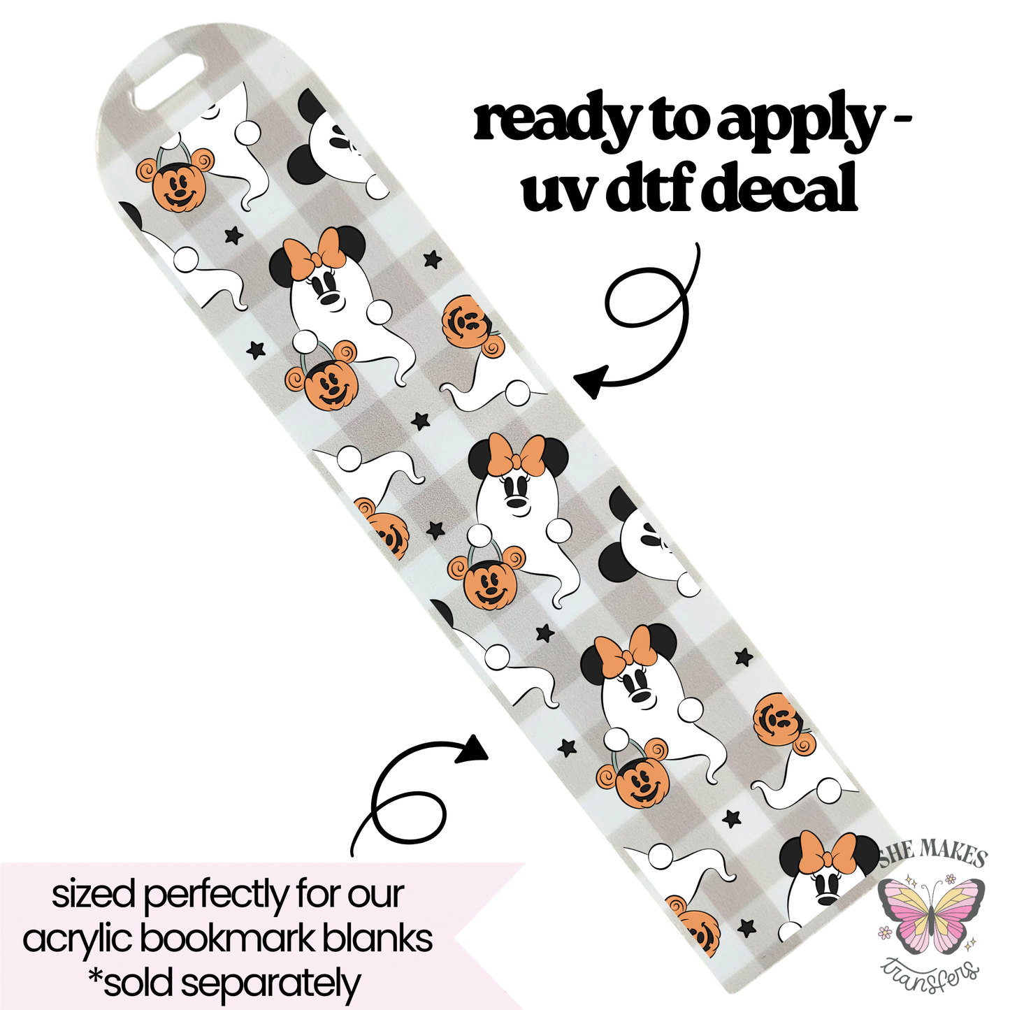 Ghostly Cutie - bookmark uv dtf