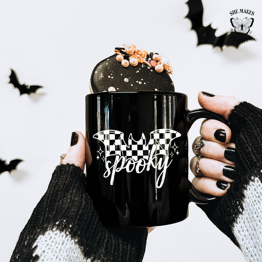 Spooky Bat - White - cup decal