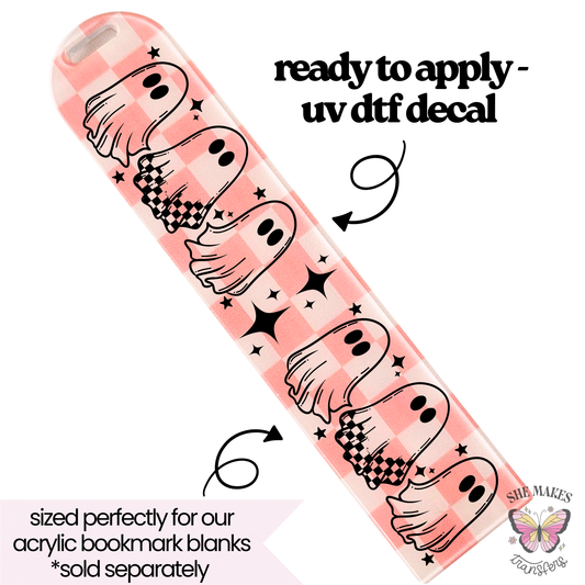Friendly Ghosts - bookmark uv dtf