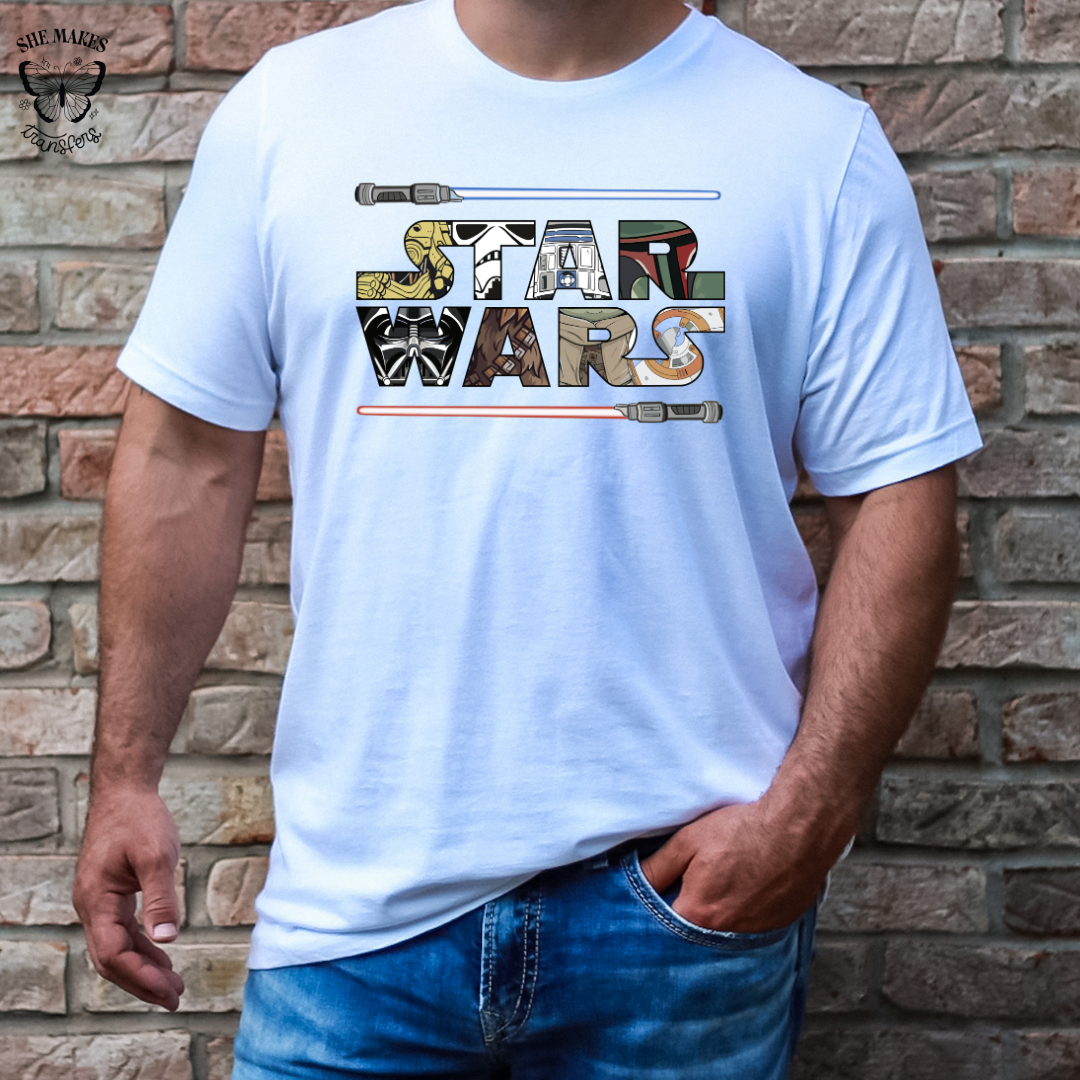 Galaxy Wars Vintage Style - Front + Back Design