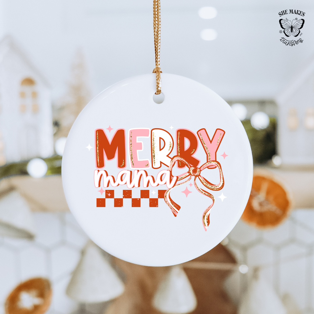 Merry Mama - Ornament Decal