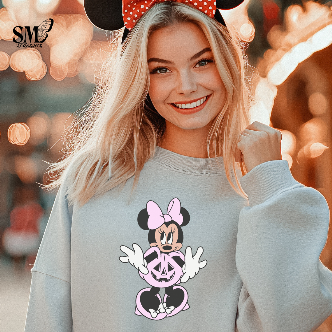 Pink Pumpkin Girl Mouse