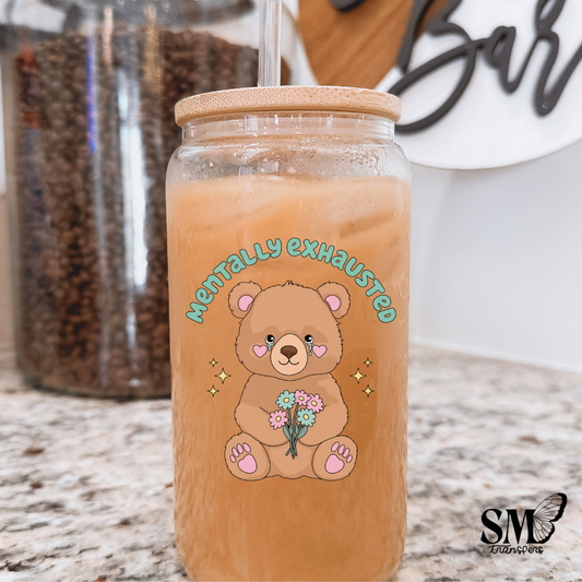 Mentally Exhausted - uv cup decal