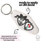 Halloween Mouse Ears & Girl Mouse Black Locket - keychain uv dtf