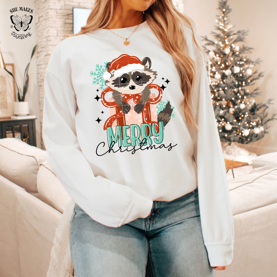 Merry Christmas Raccoon