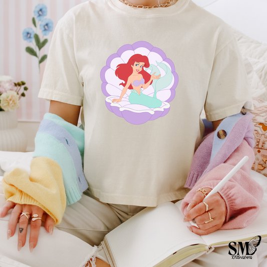 Red Haired Princess In Seashell
