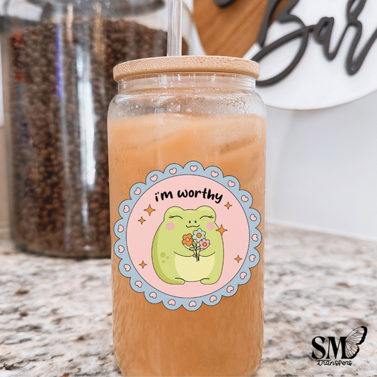 I'm Worthy-uv cup decal