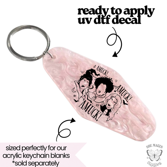 Halloween Sisters- keychain uv dtf