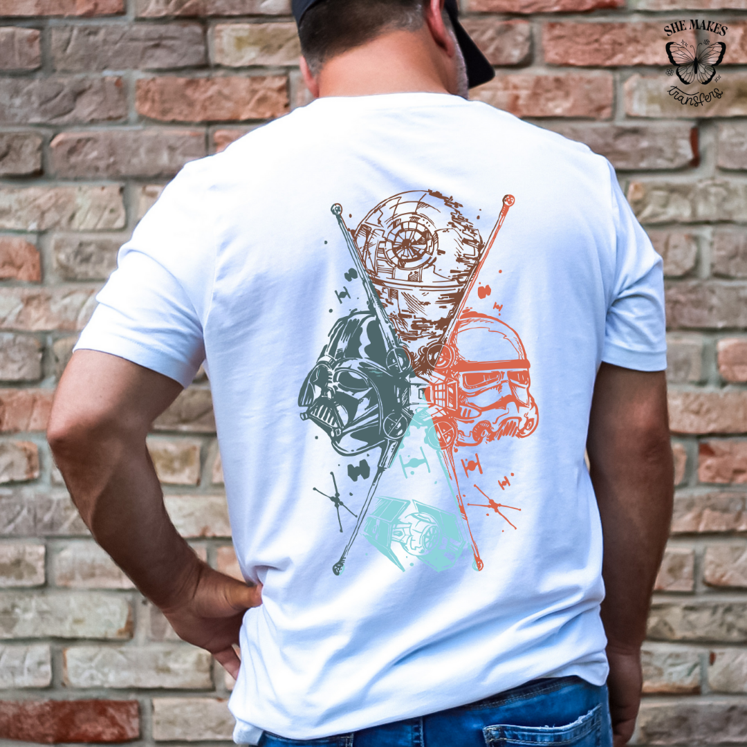 Galaxy Wars Vintage Style - Front + Back Design