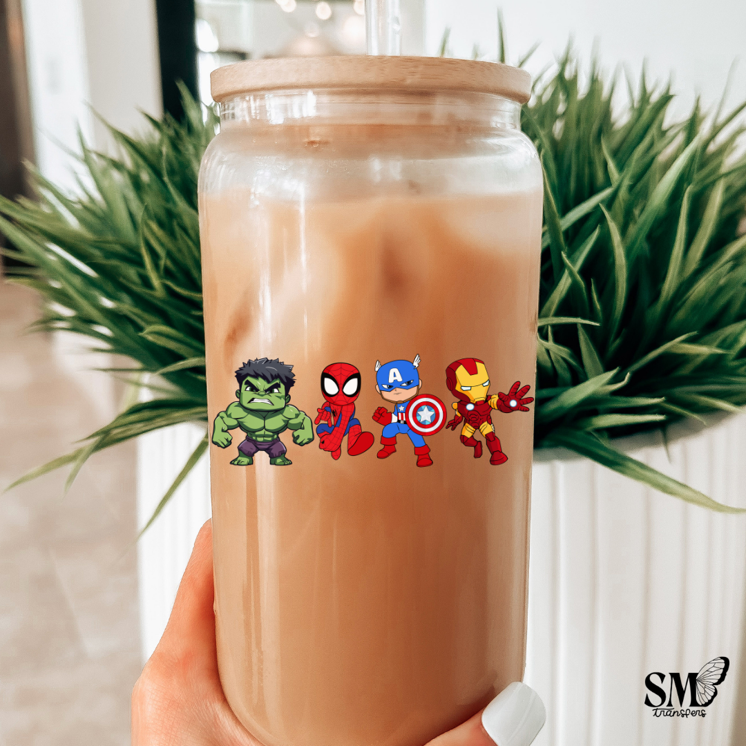 Superheroes- cup decal