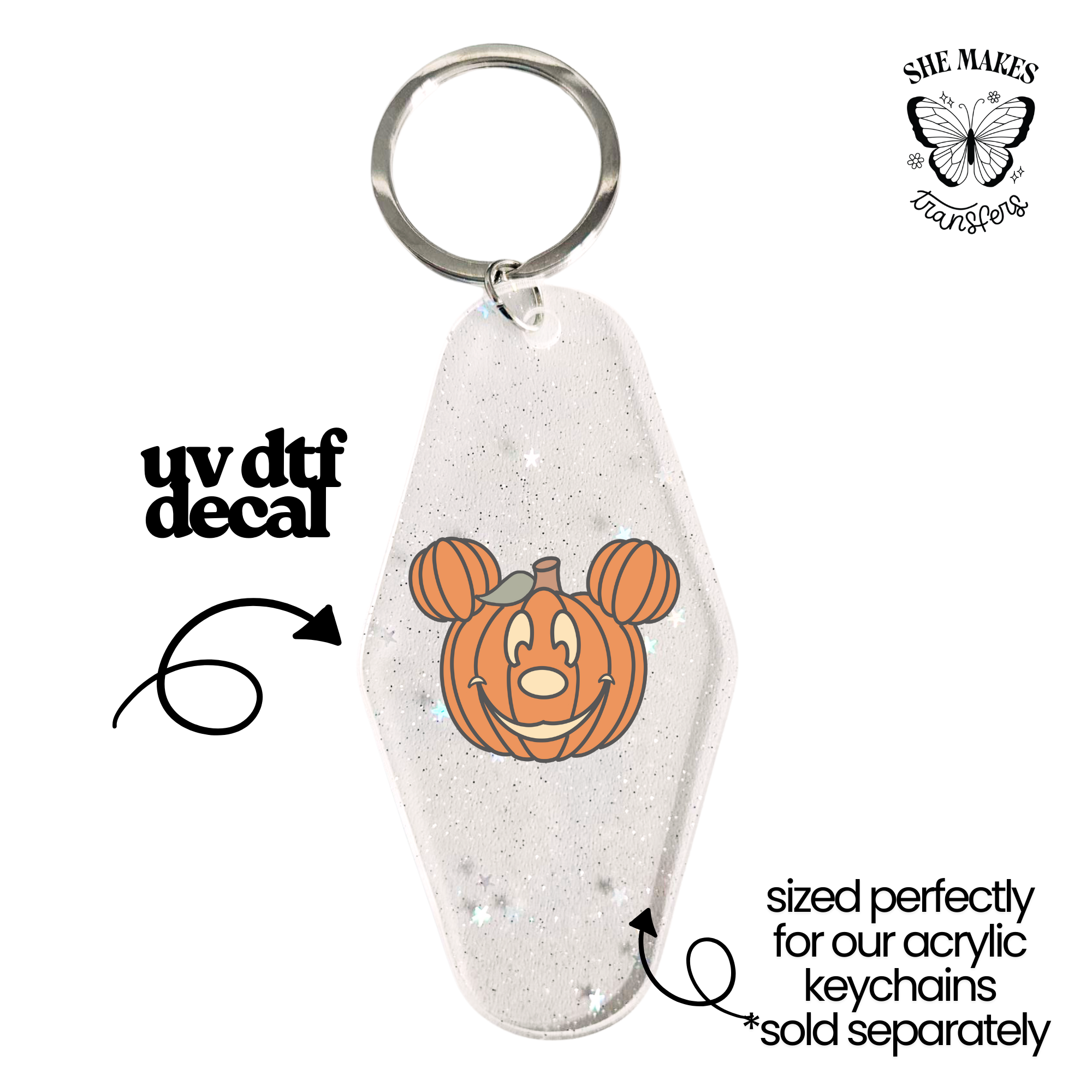 Pumpkin Ears - keychain uv dtf