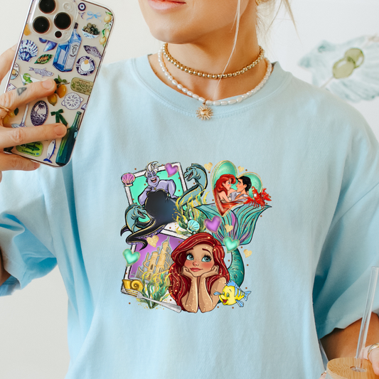 Red Haired Princess & Sea Friends Collage