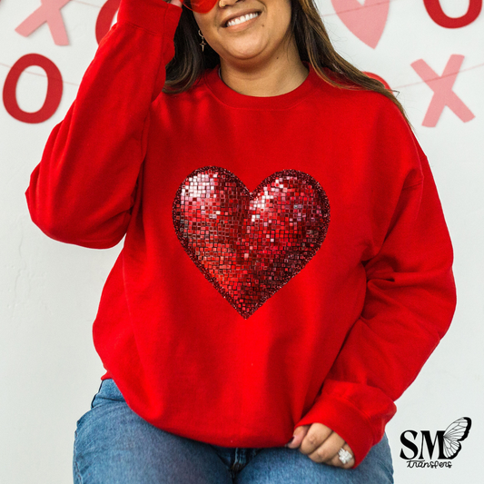 red disco heart
